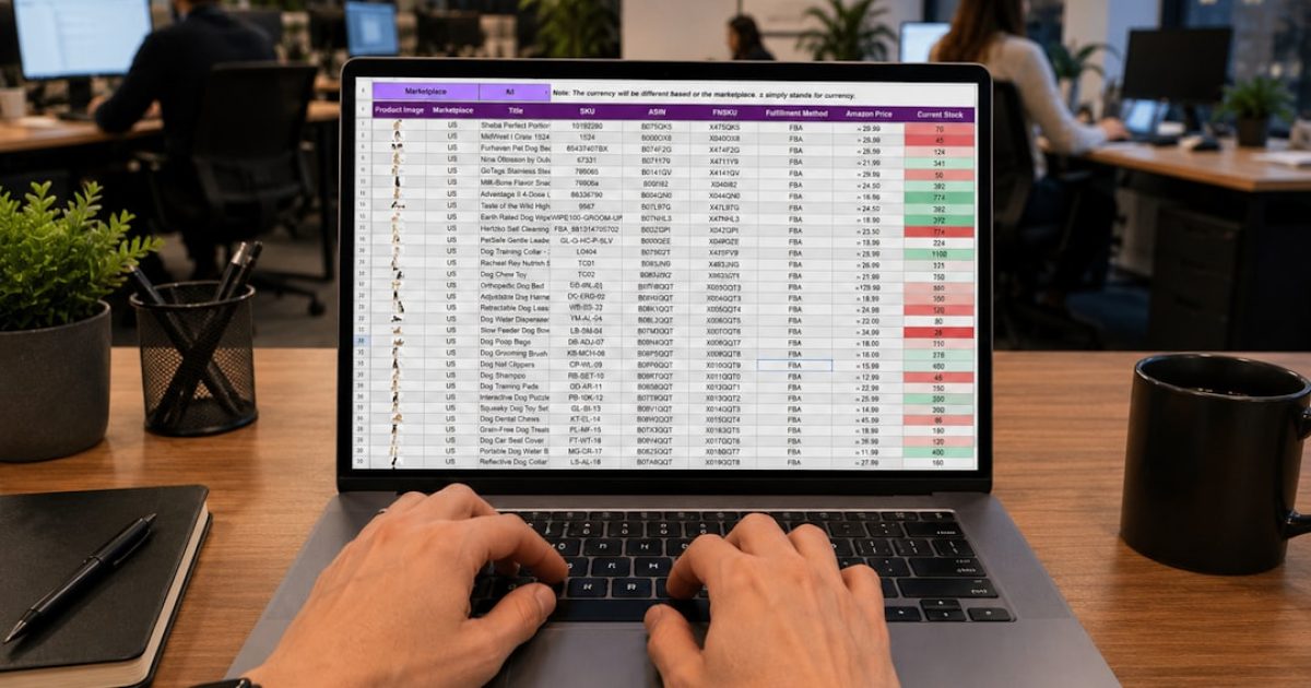 Dashboard de Business Intelligence a exibir gráficos de rotação de inventário para um e-commerce, com dados de vendas e stock.